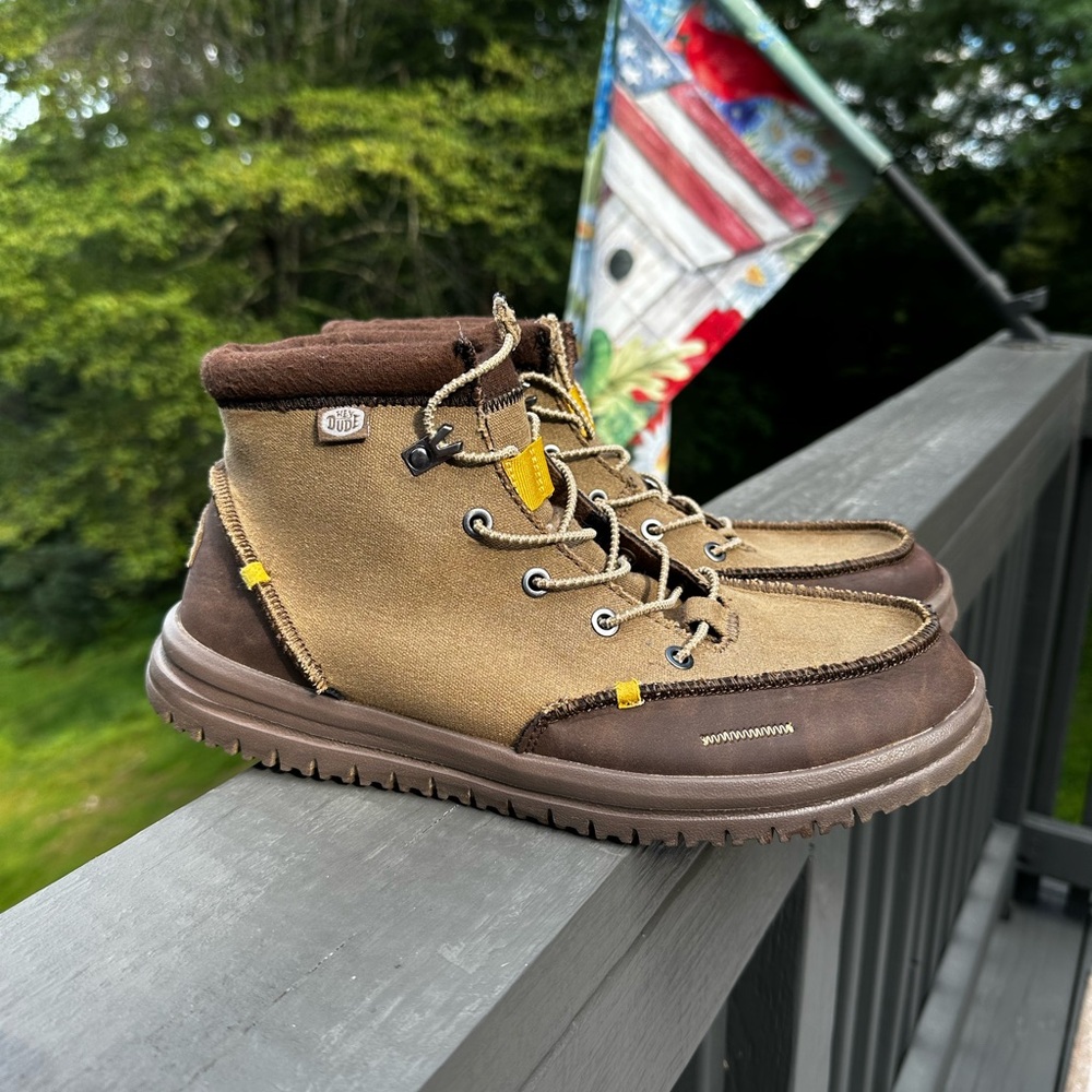 Hey Dude Tan and Brown Men's Boots